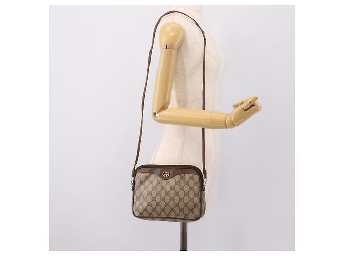 Borsa a tracolla GUCCI GG Supreme PVC Beige Gold 97 02 068 Auth 202878 D'oro - vista 22