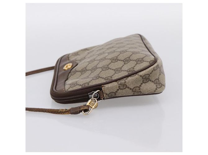 Borsa a tracolla GUCCI GG Supreme PVC Beige Gold 97 02 068 Auth 202878 D'oro - vista 4