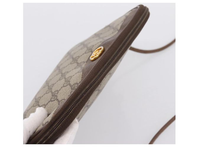 Borsa a tracolla GUCCI GG Supreme PVC Beige Gold 97 02 068 Auth 202878 D'oro - vista 6