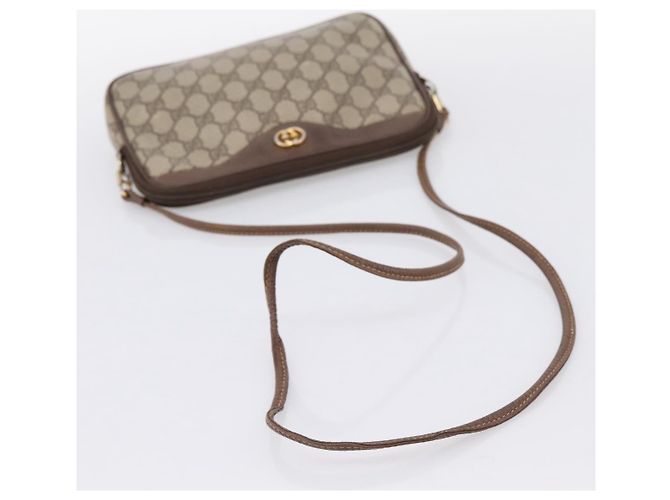 Borsa a tracolla GUCCI GG Supreme PVC Beige Gold 97 02 068 Auth 202878 D'oro - vista 7