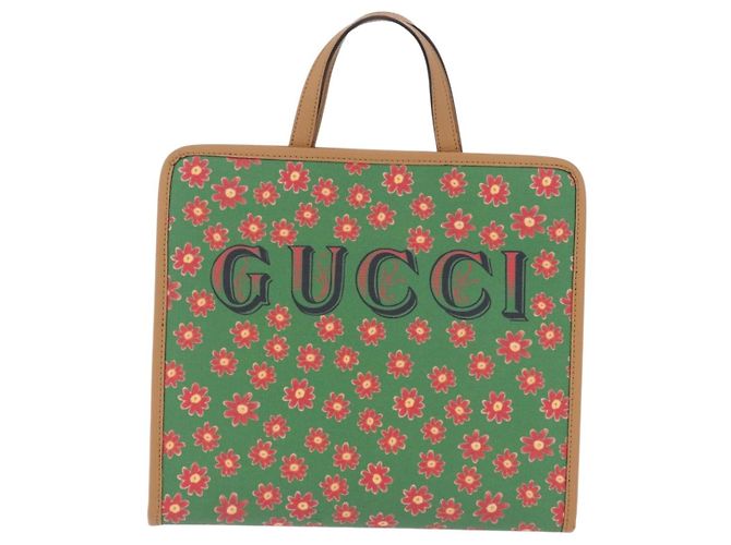 Borsa per bambini GUCCI PVC Verde Argento 605614 Auth 202473SAV - vista 3