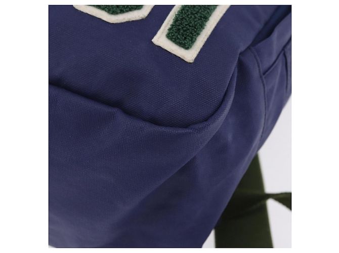 Zaino GUCCI RON HERMAN Canvas Navy Silver 477875 Auth 200358M Argento Blu navy - vista 13