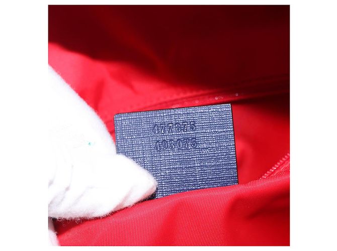 Zaino GUCCI RON HERMAN Canvas Navy Silver 477875 Auth 200358M Argento Blu navy - vista 25