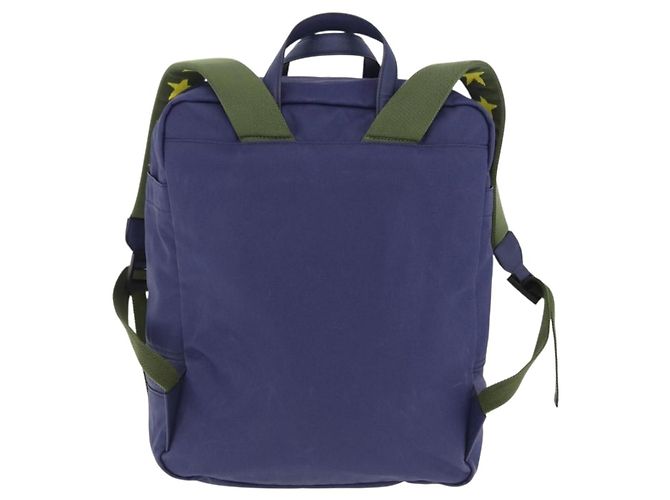 Zaino GUCCI RON HERMAN Canvas Navy Silver 477875 Auth 200358M Argento Blu navy - vista 3
