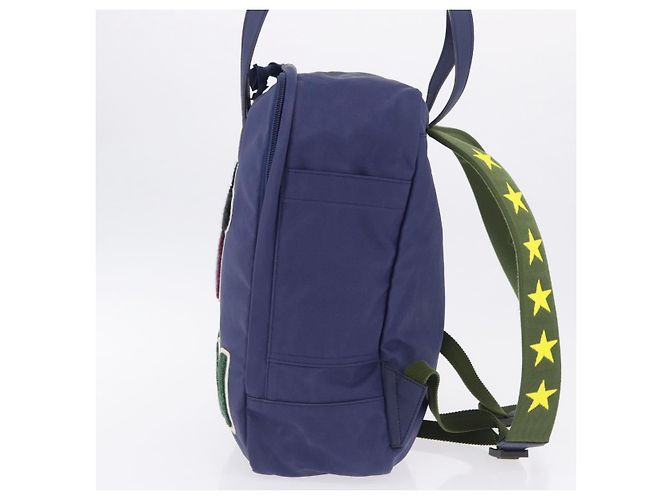 Zaino GUCCI RON HERMAN Canvas Navy Silver 477875 Auth 200358M Argento Blu navy - vista 4
