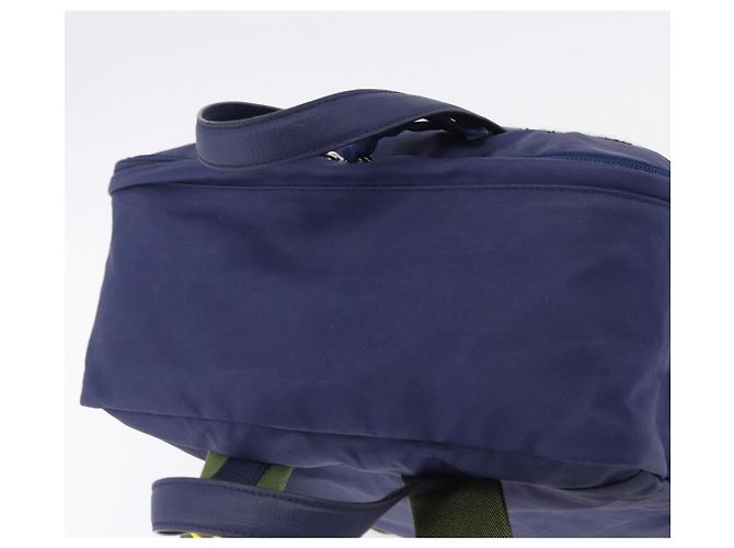 Zaino GUCCI RON HERMAN Canvas Navy Silver 477875 Auth 200358M Argento Blu navy - vista 6