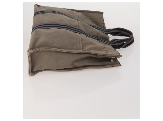 Hermès Borsa HERMES Fourre Tout MM cotone 4Set Navy Black Auth 199989 Nero Blu navy - vista 16
