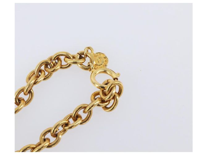 Céline Bracciale Circle CELINE metallo Gold Tone Auth SW2830 - vista 12