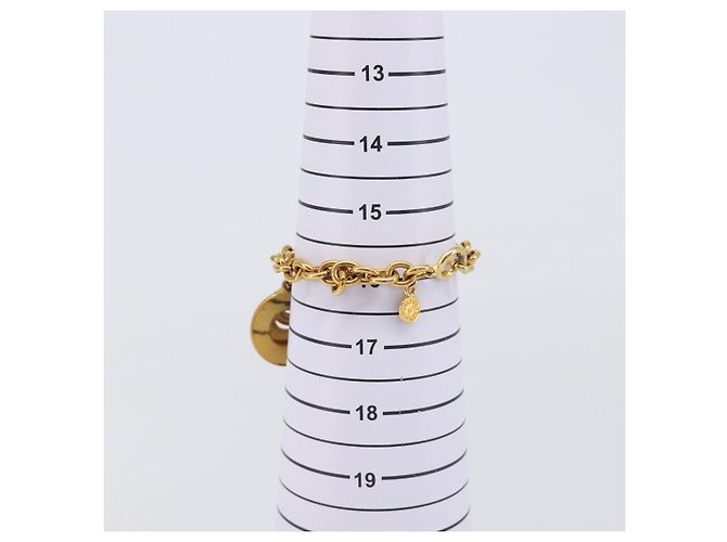 Céline Bracciale Circle CELINE metallo Gold Tone Auth SW2830 - vista 13