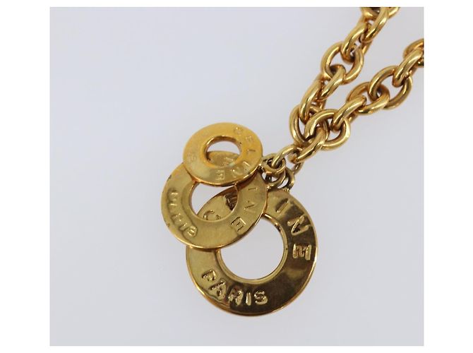Céline Bracciale Circle CELINE metallo Gold Tone Auth SW2830 - vista 3