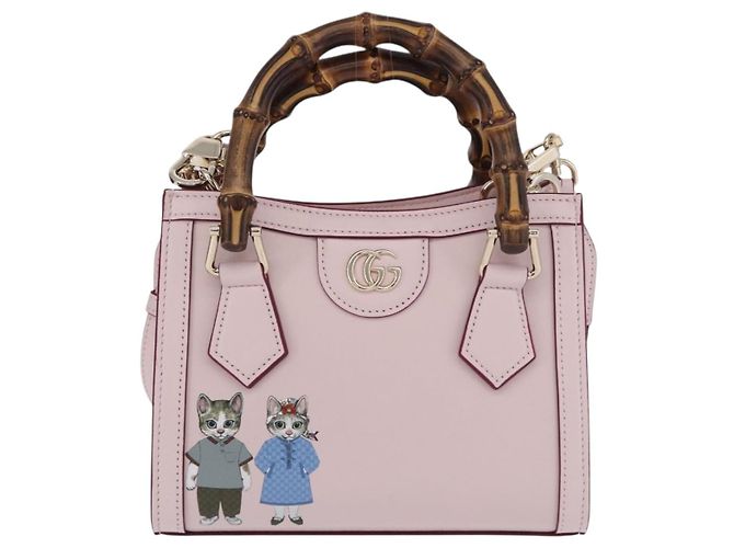 GUCCI Yuko Higuchi Bamboo Diana Small Tote Bag 3way Pink 841488 Auth 202070SM Rosa - vista 2