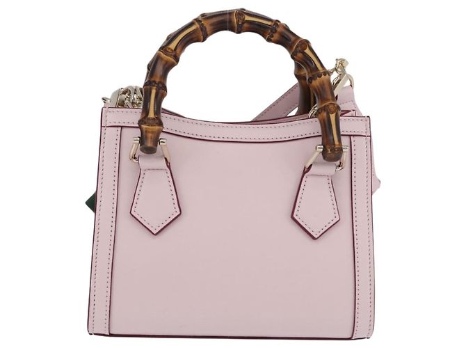 GUCCI Yuko Higuchi Bamboo Diana Small Tote Bag 3way Pink 841488 Auth 202070SM Rosa - vista 3