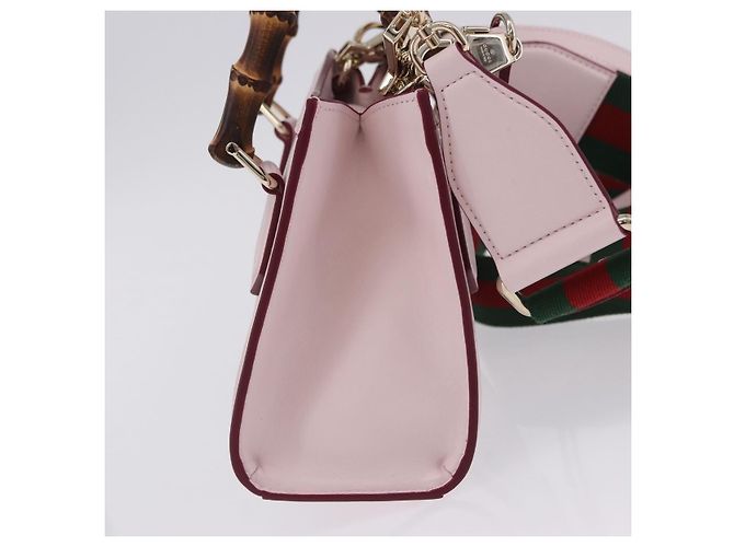 GUCCI Yuko Higuchi Bamboo Diana Small Tote Bag 3way Pink 841488 Auth 202070SM Rosa - vista 5