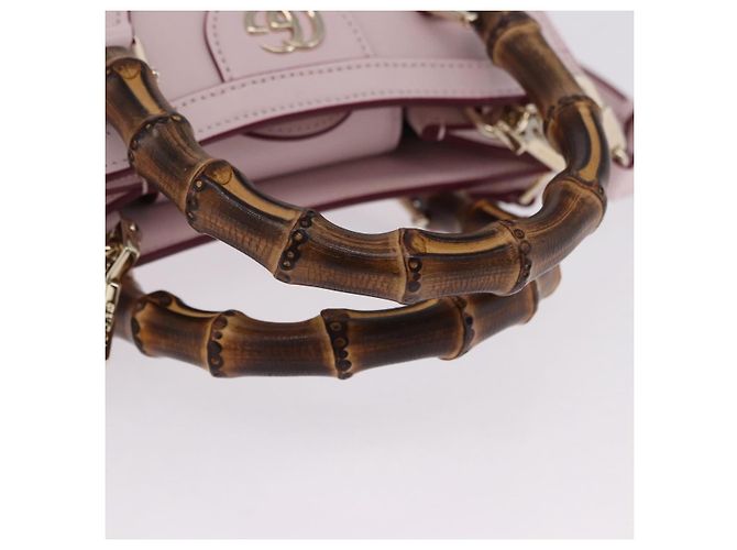 GUCCI Yuko Higuchi Bamboo Diana Small Tote Bag 3way Pink 841488 Auth 202070SM Rosa - vista 7