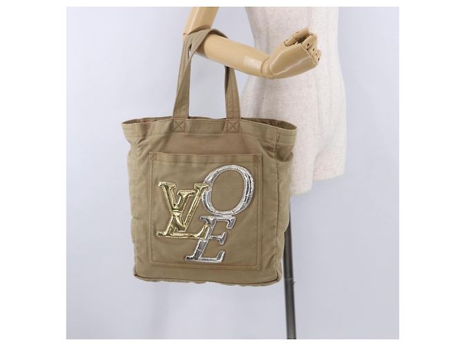 Borsa Tote LOUIS VUITTON That's Love MM Canvas Brown M95466 LV Auth 198927A Marrone - vista 26