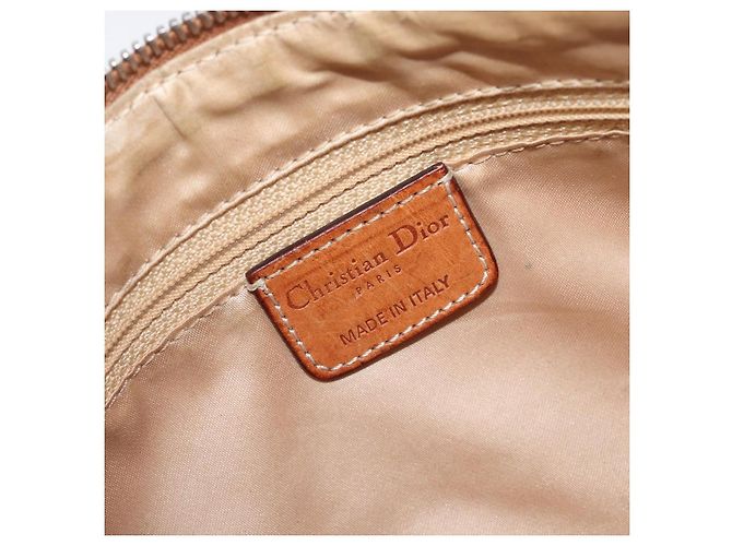 Borsa Christian Dior Trotter Canvas Romantic Chain Bag PVC Brown Silver Auth 196875M Marrone Argento - vista 20