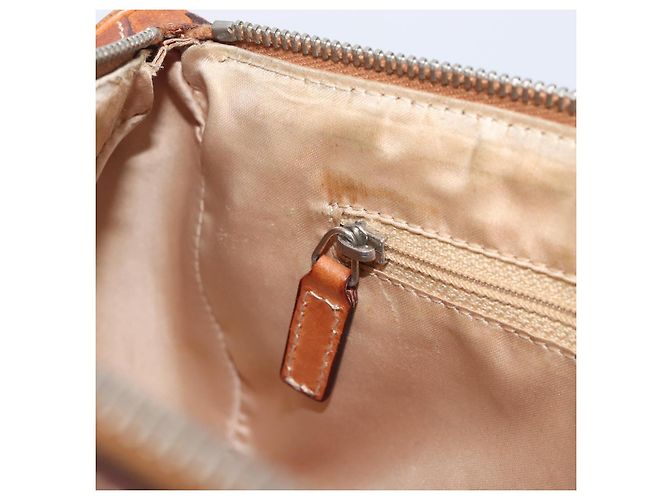 Borsa Christian Dior Trotter Canvas Romantic Chain Bag PVC Brown Silver Auth 196875M Marrone Argento - vista 24