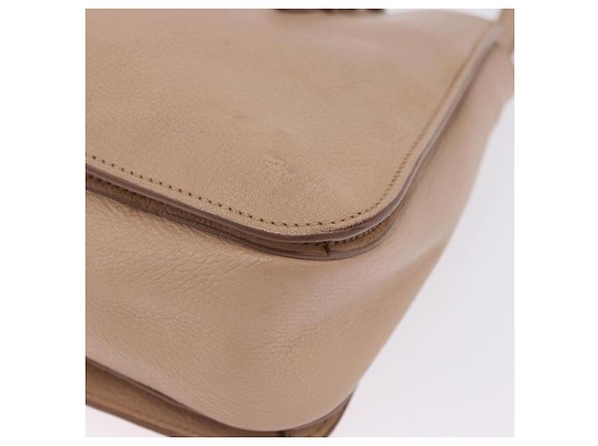 Borsa a mano Miu Miu in pelle 2way Beige Gold Auth 203009 D'oro - vista 13