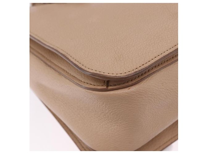 Borsa a mano Miu Miu in pelle 2way Beige Gold Auth 203009 D'oro - vista 14