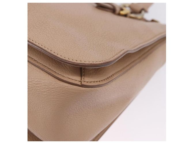 Borsa a mano Miu Miu in pelle 2way Beige Gold Auth 203009 D'oro - vista 15