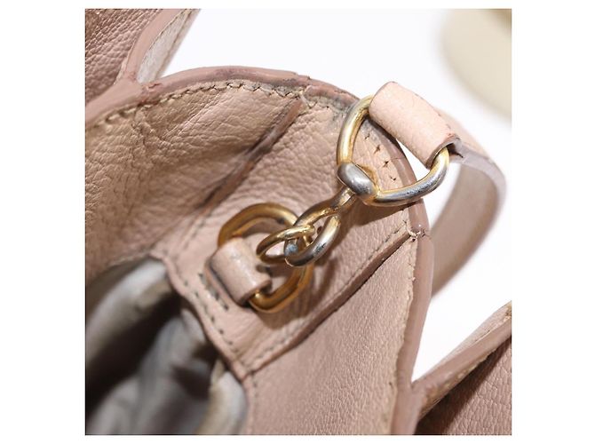 Borsa a mano Miu Miu in pelle 2way Beige Gold Auth 203009 D'oro - vista 18