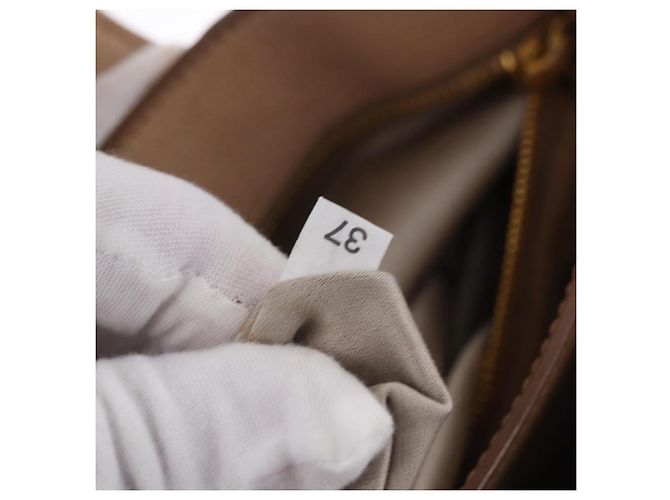 Borsa a mano Miu Miu in pelle 2way Beige Gold Auth 203009 D'oro - vista 28