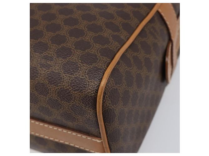 Céline CELINE Macadam Canvas Schultertasche PVC Leather Brown Gold Auth mr2905 Braun Golden - Ansicht 10