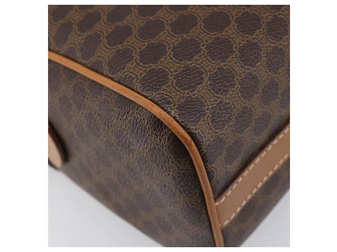 Céline CELINE Macadam Canvas Schultertasche PVC Leather Brown Gold Auth mr2905 Braun Golden - Ansicht 11