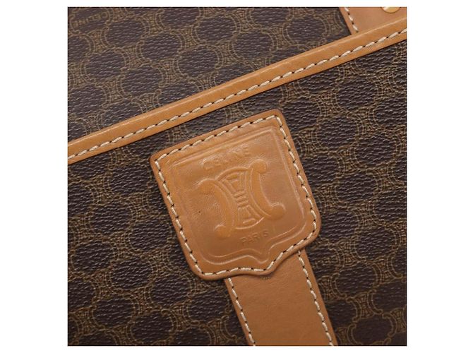 Céline CELINE Macadam Canvas Schultertasche PVC Leather Brown Gold Auth mr2905 Braun Golden - Ansicht 15