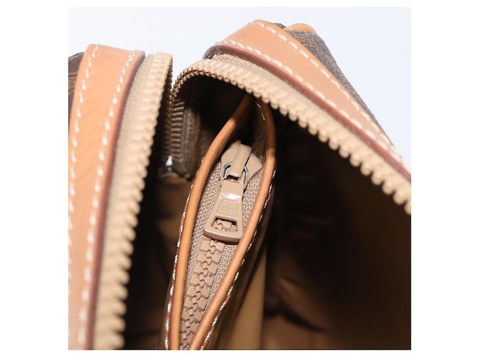Céline CELINE Macadam Canvas Schultertasche PVC Leather Brown Gold Auth mr2905 Braun Golden - Ansicht 20