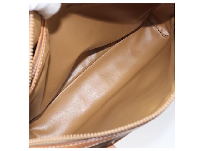 Céline CELINE Macadam Canvas Schultertasche PVC Leather Brown Gold Auth mr2905 Braun Golden - Ansicht 22