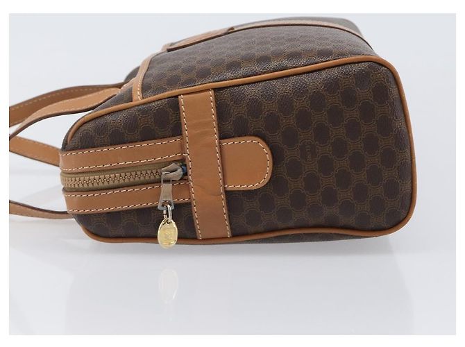 Céline CELINE Macadam Canvas Schultertasche PVC Leather Brown Gold Auth mr2905 Braun Golden - Ansicht 5