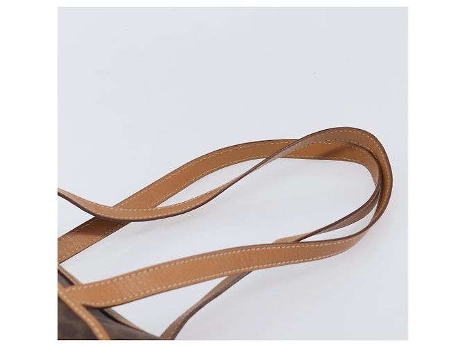 Céline CELINE Macadam Canvas Schultertasche PVC Leather Brown Gold Auth mr2905 Braun Golden - Ansicht 8