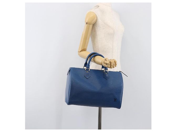 LOUIS VUITTON Epi Speedy 30 Hand Bag Toledo Blue M43005 LV Auth 202839V - vista 22