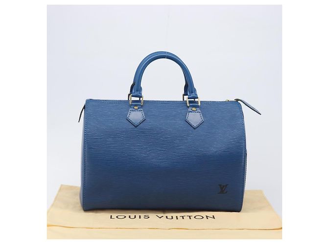 LOUIS VUITTON Epi Speedy 30 Hand Bag Toledo Blue M43005 LV Auth 202839V - vista 23