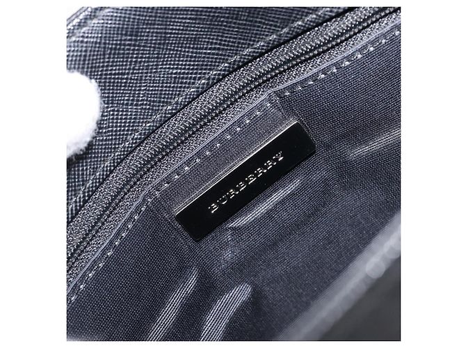 Borsa a tracolla BURBERRY Nova Check Canvas Beige Silver Auth ka6151 Argento - vista 16