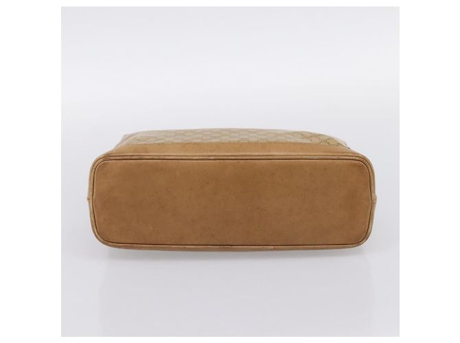Céline Borsa a mano CELINE Macadam Canvas PVC Beige Gold Auth 202687 D'oro - vista 9