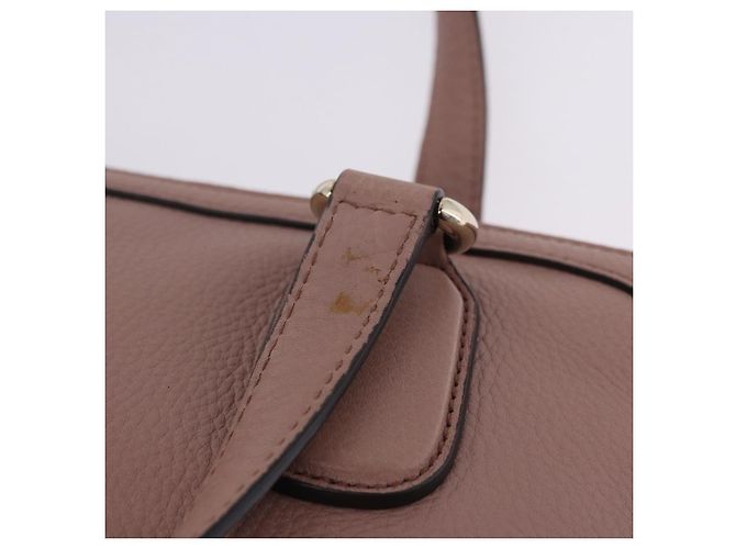 GUCCI Soho Hand Bag Leather Pink Gold Tone 308362 Auth 201141A - view 10