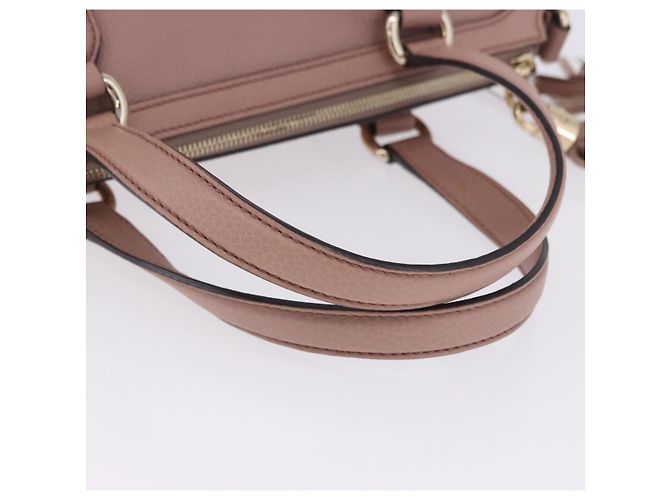 GUCCI Soho Hand Bag Leather Pink Gold Tone 308362 Auth 201141A - view 7