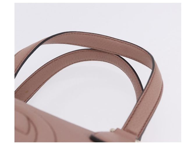GUCCI Soho Hand Bag Leather Pink Gold Tone 308362 Auth 201141A - view 8