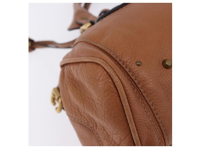 Chloé Borsa a mano Chloe Paddington in pelle marrone oro argento Auth 201140V D'oro - vista 10