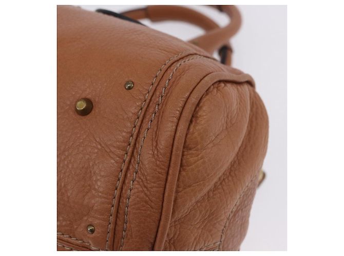 Chloé Borsa a mano Chloe Paddington in pelle marrone oro argento Auth 201140V D'oro - vista 11