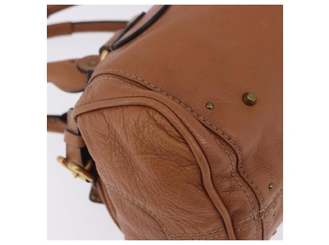 Chloé Borsa a mano Chloe Paddington in pelle marrone oro argento Auth 201140V D'oro - vista 12
