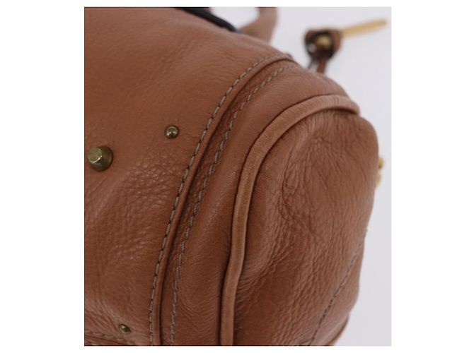 Chloé Borsa a mano Chloe Paddington in pelle marrone oro argento Auth 201140V D'oro - vista 13