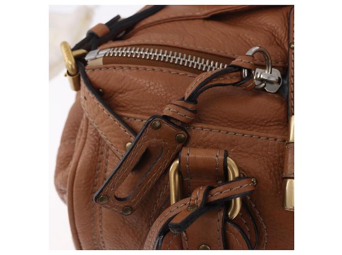 Chloé Borsa a mano Chloe Paddington in pelle marrone oro argento Auth 201140V D'oro - vista 16