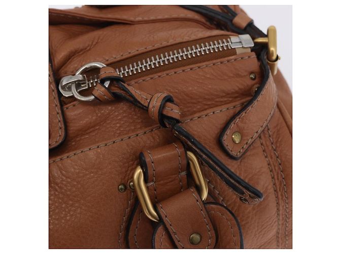 Chloé Borsa a mano Chloe Paddington in pelle marrone oro argento Auth 201140V D'oro - vista 17