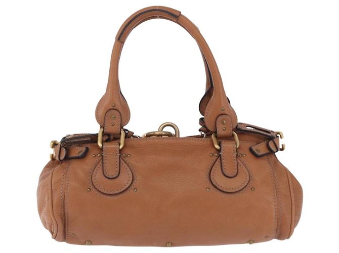 Chloé Borsa a mano Chloe Paddington in pelle marrone oro argento Auth 201140V D'oro - vista 3