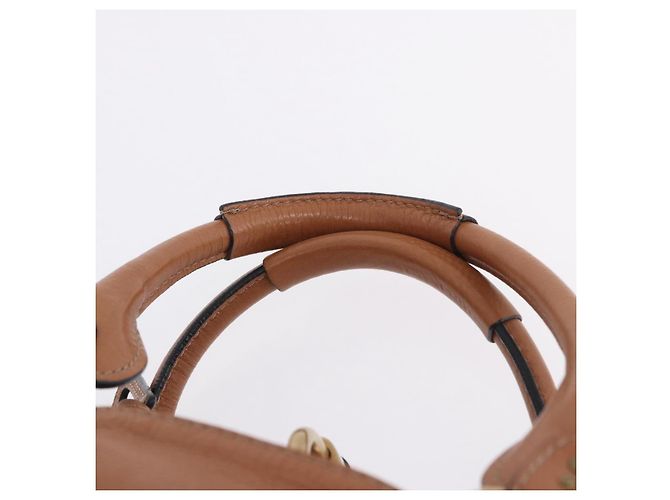 Chloé Borsa a mano Chloe Paddington in pelle marrone oro argento Auth 201140V D'oro - vista 8