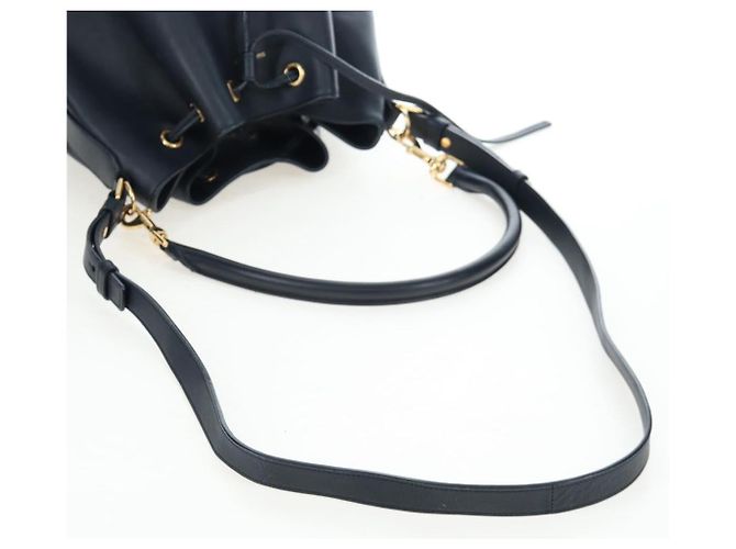 Autre Marque Borsa a tracolla SAINT LAURENT Emmanuel in pelle 2way Navy Gold Auth am12532A D'oro Blu navy - vista 10