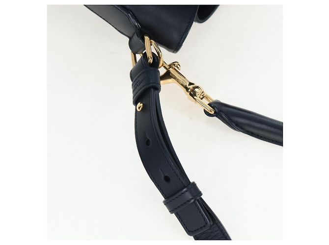 Autre Marque Borsa a tracolla SAINT LAURENT Emmanuel in pelle 2way Navy Gold Auth am12532A D'oro Blu navy - vista 11